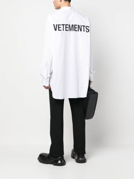 Hemd mit print Vetements weiß