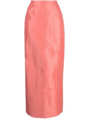 Lněné dlouhá sukně Aje růžové