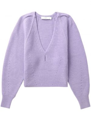Пуловер с v-образно деколте Iro виолетово