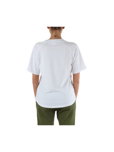 Camiseta con bordado de algodón oversized Sun68 blanco