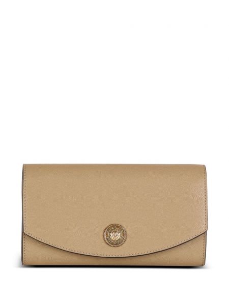 Læder clutch Balmain brun