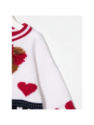 Dzianinowy sweter Monnalisa biały
