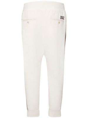 Pantaloni de jogging de lână Dsquared2 alb