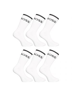 Pruhované ponožky Hugo Boss bílé