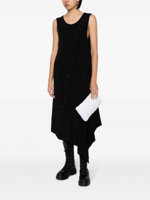 Sukienka midi asymetryczna z krepy Ys czarna