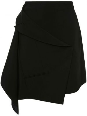 Asymetrická sukňa Alexander Mcqueen čierna