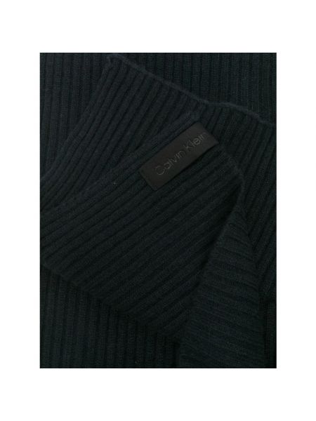 Bufanda de cachemir con estampado de cachemira Calvin Klein negro
