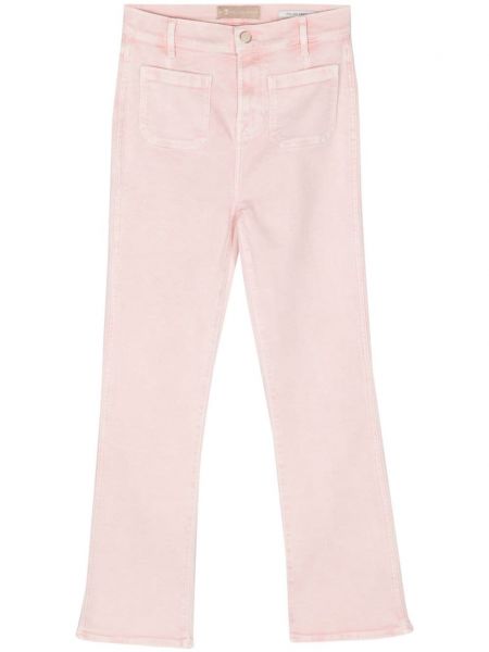Slim fit kõrge vöökohaga kitsa lõikega teksapüksid 7 For All Mankind roosa
