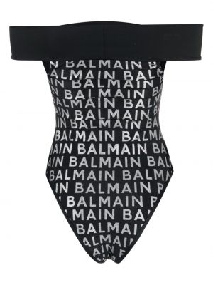 Body mit print Balmain schwarz