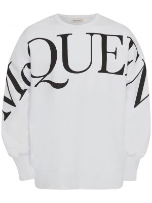 Trykt sweatshirt Alexander Mcqueen hvit