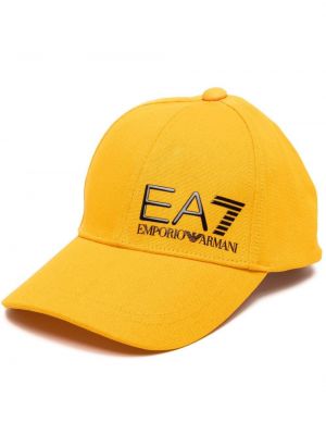 Trykt bomull cap Ea7 Emporio Armani oransje