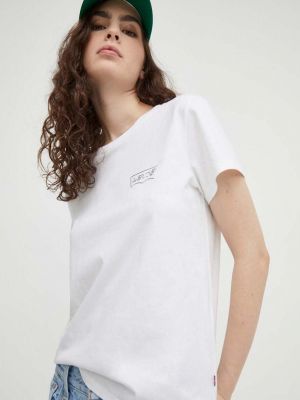 Bílé bavlněné tričko Levi's