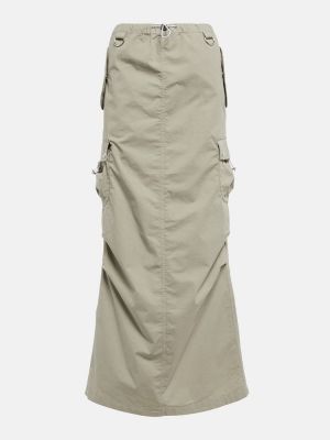 Bavlnená dlhá sukňa s nízkym pásom Coperni béžová