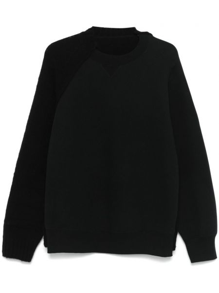 Triko sweatshirt Sacai siyah