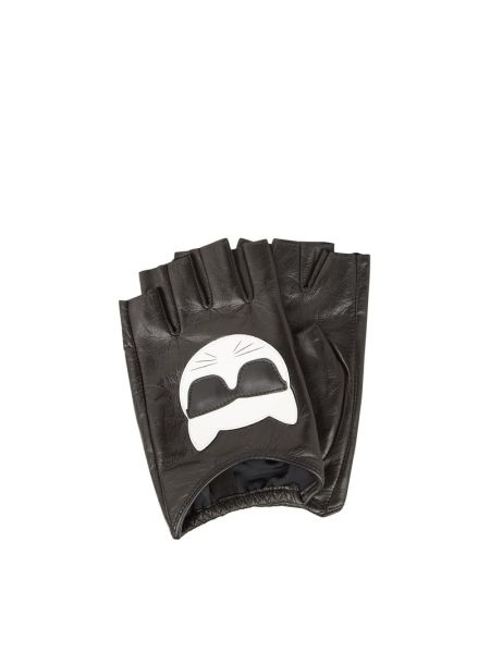 Rękawiczki bez palców Karl Lagerfeld, сzarny