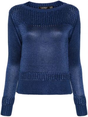 Памучен пуловер Lauren Ralph Lauren синьо