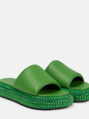 Slides di pelle Jw Anderson verde