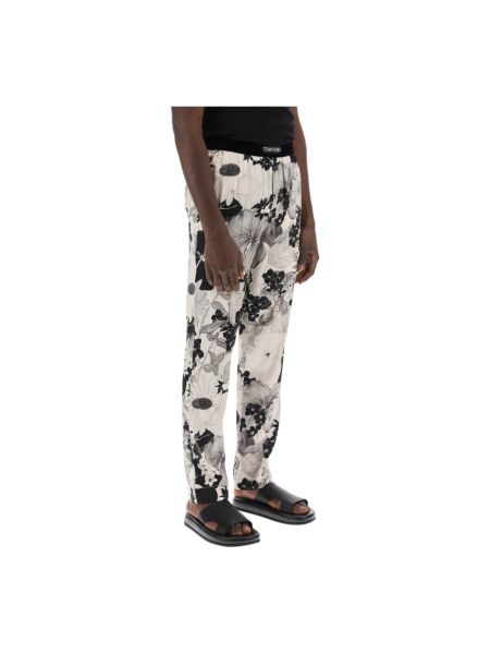 Pantalones de seda de flores Tom Ford