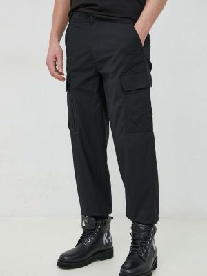 Calvin Klein Jeans nadrág férfi, fekete, cargo