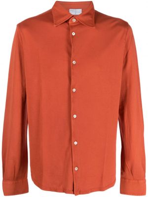 Памучна риза Fedeli оранжево