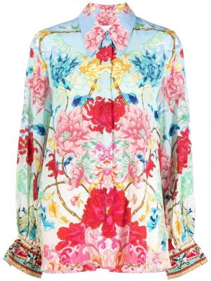 Bluza s cvetličnim vzorcem s potiskom Camilla