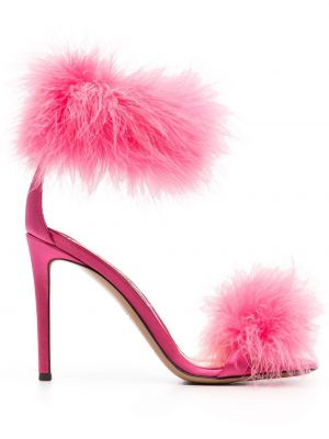 Sandale sa perjem Alexandre Vauthier ružičasta