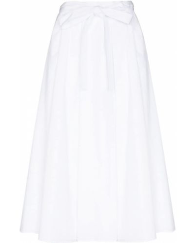 Falda midi Prada blanco
