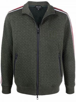 Πλεκτός πουλόβερ με κέντημα με φερμουάρ Giorgio Armani