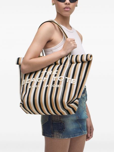 Strand gestreifte shopper handtasche Marc Jacobs braun