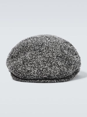 Cappello con visiera di lana Borsalino grigio