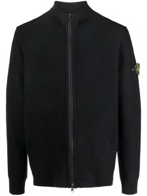 Zip lang genser Stone Island svart