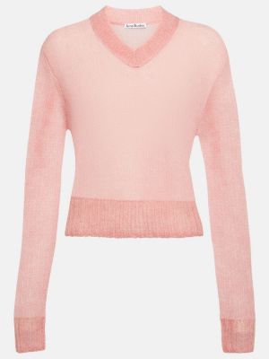 Пуловер от мохер Acne Studios розово