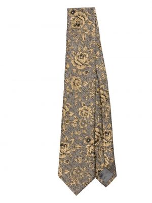 Jacquard svilena kravata s cvjetnim printom Emporio Armani