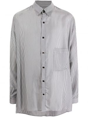 Camisa a rayas oversized Yohji Yamamoto azul