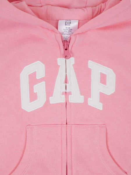 Mikina s kapucňou na zips Gap ružová