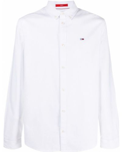 Camisa vaquera con bordado con botones Tommy Jeans blanco