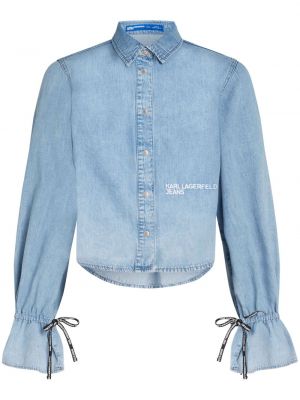 Πουκάμισο τζιν Karl Lagerfeld Jeans μπλε
