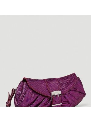 Bolso clutch con lunares By Far violeta