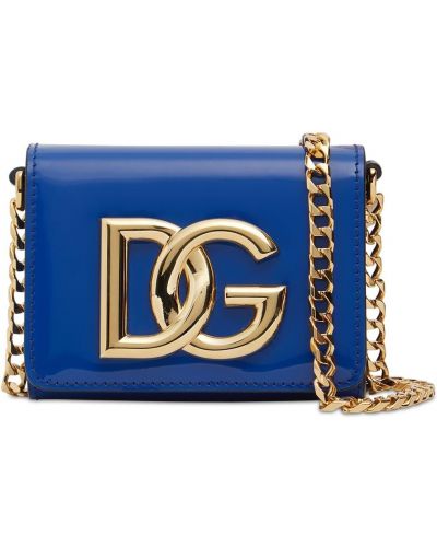 Кожаная сумка Dolce & Gabbana, синяя