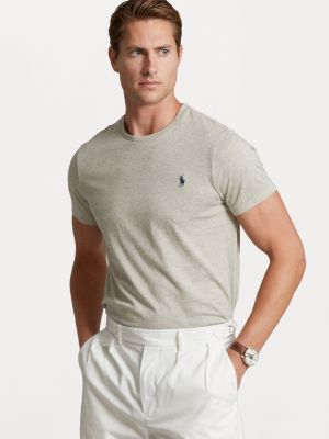 Базовая футболка слим Polo Ralph Lauren серая