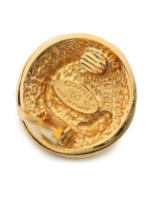 Náušnice s perlami Chanel Pre-owned zlaté
