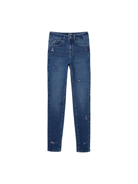 Pailletten skinny jeans Desigual blau