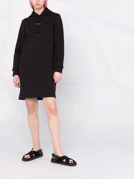 Raštuotas mini suknele Calvin Klein juoda