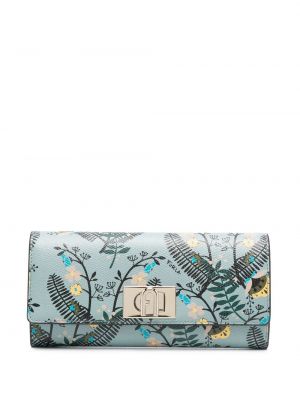 Floral lommebok Furla blå