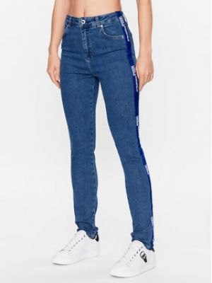 Priliehavé skinny fit džínsy Karl Lagerfeld modrá