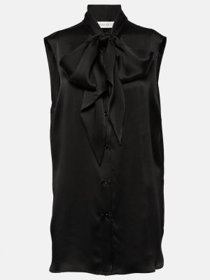 Сатенена риза Nina Ricci черно