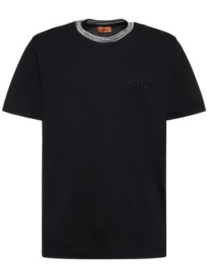 Camiseta de algodón de tela jersey Missoni negro