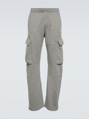 Jersey bombažne kargo hlače Givenchy siva