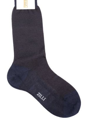 Шелковые носки Zilli синие