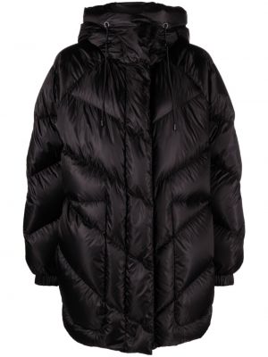 Pikowany płaszcz Moncler czarny